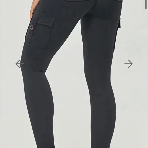 Firmabs Black High-Waisted Leggings with Cargo Pockets - Picture 6 of 9